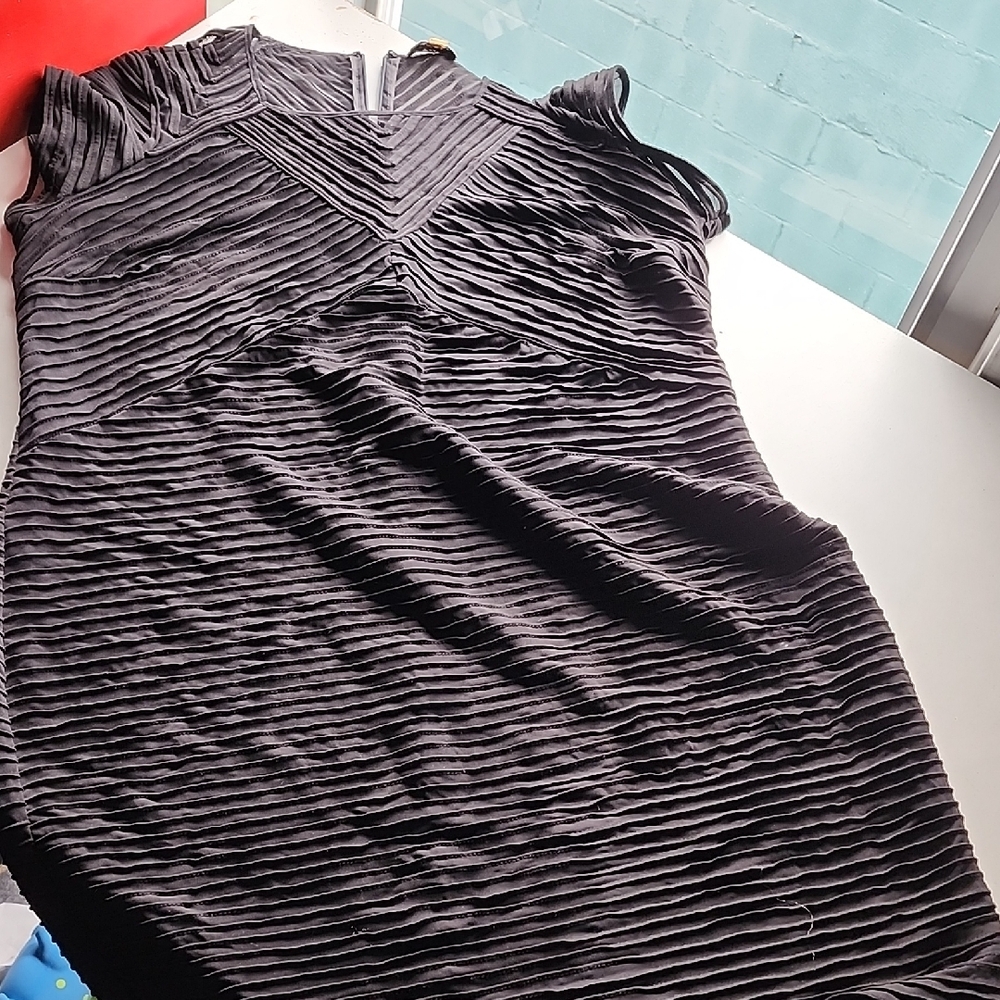 Calvin Klein Black Textured Mini Dress